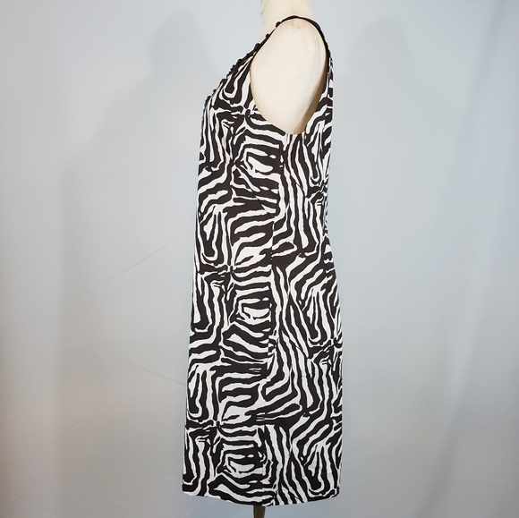 Loft zebra print dress with beaded detail size 8P - Picture 6 of 6